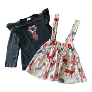 BOUTIQUE HOLIDAY SET-SKIRT AND TOP-GIRLS SIZE 6